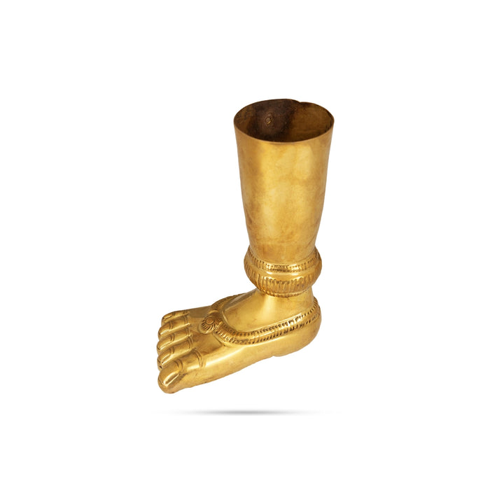 Hastham Padham Set - 5.75 x 2.5 - 3.5 x 7 Inches | Brass Leg and Hand for Deity Decor - Deity Accessories