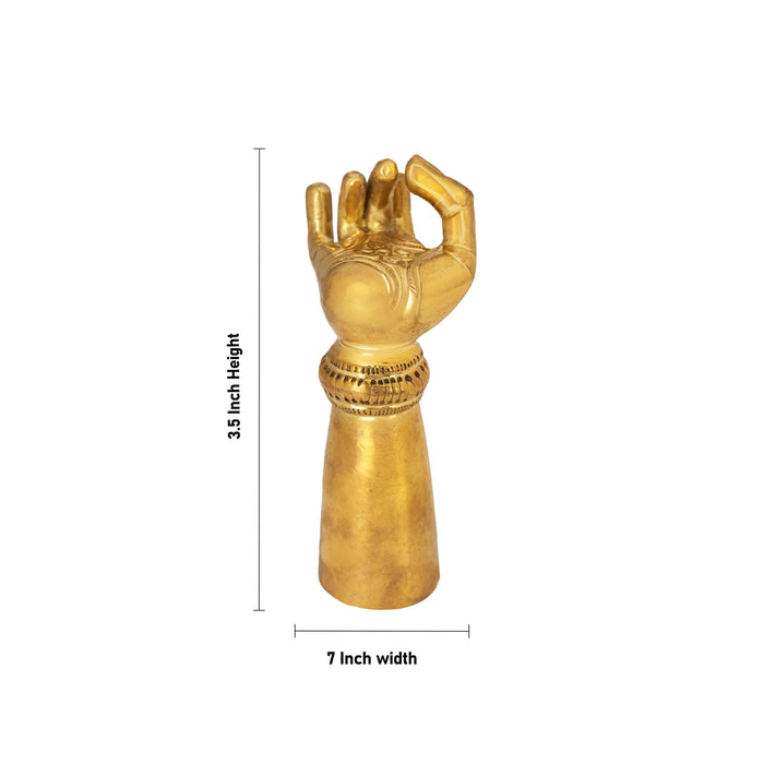 Hastham Padham Set - 5.75 x 2.5 - 3.5 x 7 Inches | Brass Leg and Hand for Deity Decor - Deity Accessories