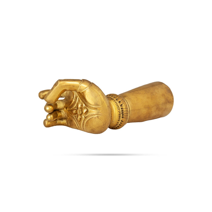Hastham Padham Set - 5.75 x 2.5 - 3.5 x 7 Inches | Brass Leg and Hand for Deity Decor - Deity Accessories