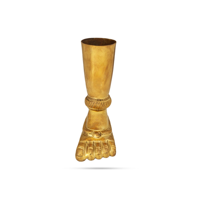Hastham Padham Set - 5.75 x 2.5 - 3.5 x 7 Inches | Brass Leg and Hand for Deity Decor - Deity Accessories