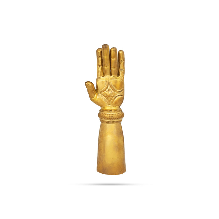 Hastham Padham Set - 5.75 x 2.5 - 3.5 x 7 Inches | Brass Leg and Hand for Deity Decor - Deity Accessories