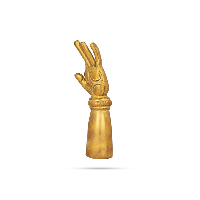 Hastham Padham Set - 5.75 x 2.5 - 3.5 x 7 Inches | Brass Leg and Hand for Deity Decor - Deity Accessories