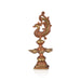 Peacock Deepam - 13 x 6 Inches | Brass Copper Lamp / Mayil Vilakku / Diya for Home & Pooja - Decorative Lamp