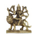 Durga Idol With 8 Hands Sitting On Lion - 3.5 x 3 Inches | Antique Brass Idol/ Durga Maa Idol for Home/ 400 Gms - Brass Murties