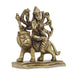Durga Idol With 8 Hands Sitting On Lion - 3.5 x 3 Inches | Antique Brass Idol/ Durga Maa Idol for Home/ 400 Gms - Brass Murties