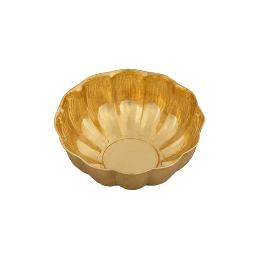 Brass Bowl - 2 x 5 Inche | Lotus Design Brass Cup/ Pooja Bowl/ Pooja Cup for Home/ 68 Gms Approx - Bowls