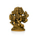 Panchmukhi Hanuman Murti- 2.5 X 2.5 Inches | Antique Brass Idol/ Sitting 5 Face Anjaneya Statue For Protection - Brass Murties