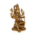 Rajeshwari Devi Sitting On Base Murti - 11 x 7 Inches | Antique Brass Idol / Rajeshwari Statue For Pooja - Brass Murties