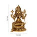 Rajeshwari Devi Sitting On Base Murti - 11 x 7 Inches | Antique Brass Idol / Rajeshwari Statue For Pooja - Brass Murties