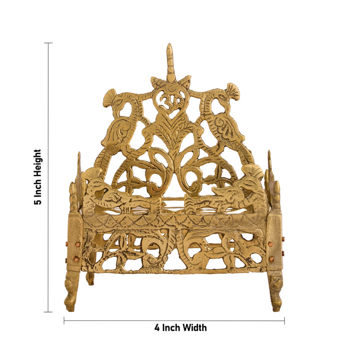 Pillaiyar Manai - 6 x 10 Inches | Brass Manai Pooja Chowki/ Bajot/ Patla for Home & Pooja