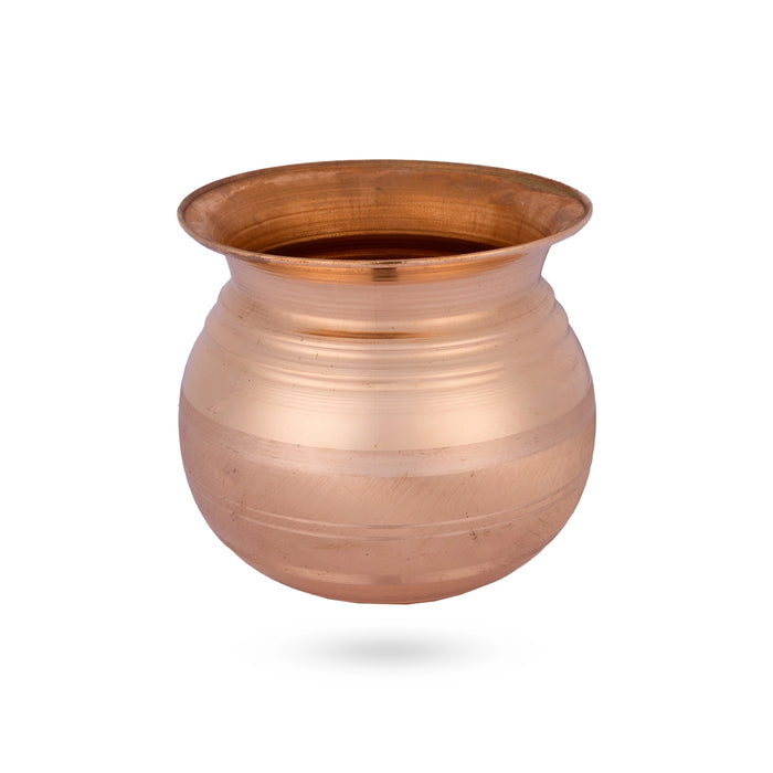 Lota - 3.5 x 3.5 Inches | Copper Water Pot / Chombu/ Kalash for Pooja & Ritual Use