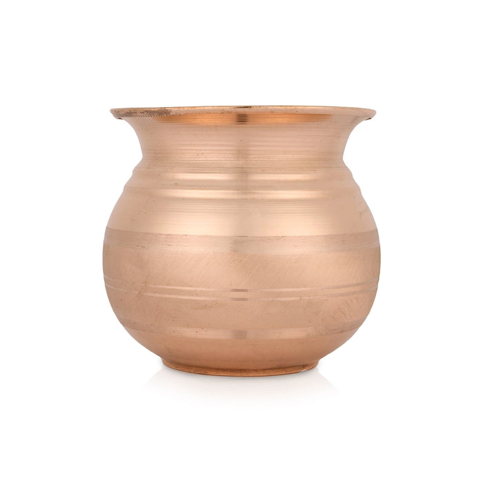 Lota - 3.5 x 3.5 Inches | Copper Water Pot / Chombu/ Kalash for Pooja & Ritual Use