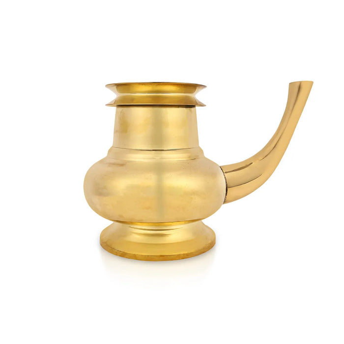 Brass Kindi - 8.5 X 7 Inches | Brass Kamandalam / Brass Pooja Kalash For Rituals & Ceremonies