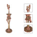 Peacock Five Deep - 15 x 4 Inches | Copper Brass Deepam / Peacock Design Vilakku for Home & Pooja - Decorative Lamp
