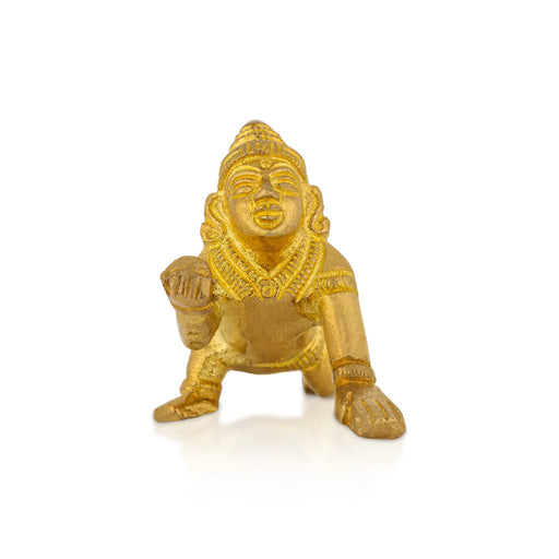 Crawling Krishna Murti - 2 x 1.75 inches | Brass Idol/ Crawling Krishna Idol for Pooja - Brass Murties