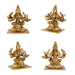 Ashtalakshmi Idol Set - 5 X 6.5 Inches | Antique Brass Idol/ Ashta Laxmi Murti For Wealth Blessings And Pooja - Brass Murties