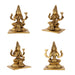 Ashtalakshmi Idol Set - 5 X 6.5 Inches | Antique Brass Idol/ Ashta Laxmi Murti For Wealth Blessings And Pooja - Brass Murties