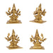 Ashtalakshmi Idol Set - 5 X 6.5 Inches | Antique Brass Idol/ Ashta Laxmi Murti For Wealth Blessings And Pooja - Brass Murties