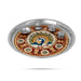 Pooja Plate- 11 Inches | Meenakari Design Puja Plate/ Stainless Steel Thali Plate For Home & Festive Offerings - Pooja Plate & Tray