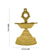 7 Face Brass Lamp - 7 X 4.5 Inches | Brass Vilakku/ Brass Deepam/ Brass Pooja Diya For Home And Temple - Kuthuvilakku