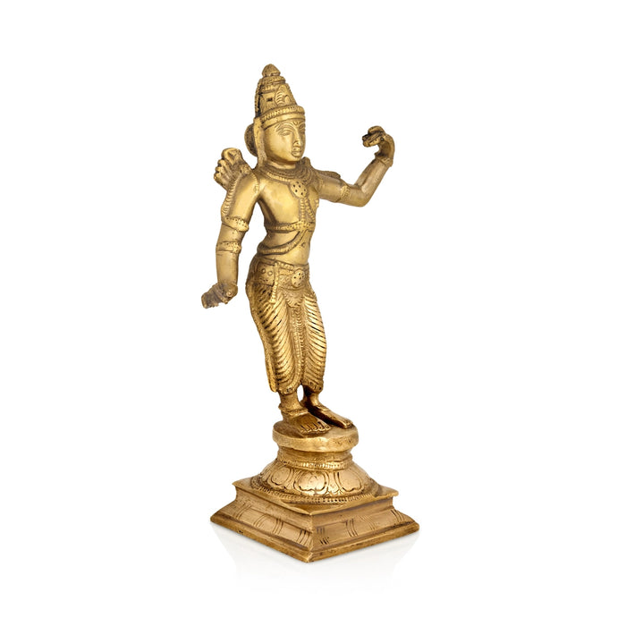 Dasavatharam Set - 9 x 5 Inches | Antique Brass Idol / Dasavatar Statue / Vishnu Avatar for Pooja - Brass Murties