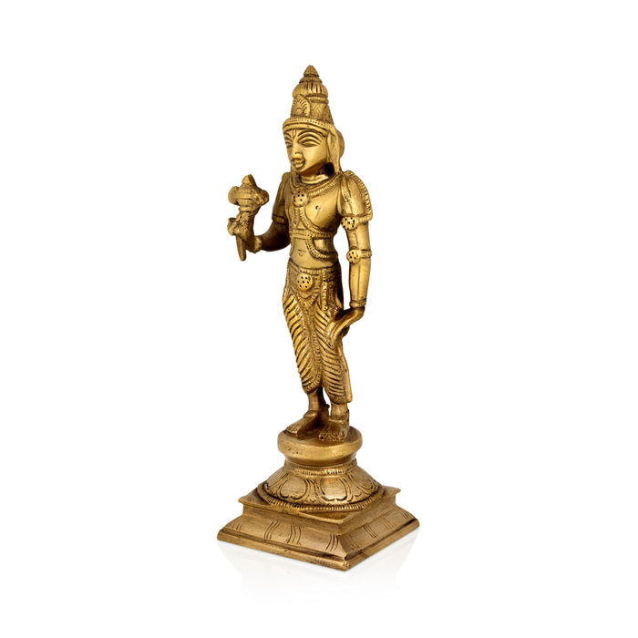 Dasavatharam Set - 9 x 5 Inches | Antique Brass Idol / Dasavatar Statue / Vishnu Avatar for Pooja - Brass Murties