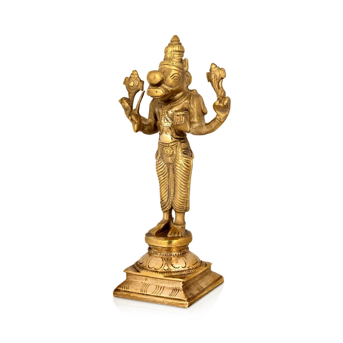 Dasavatharam Set - 9 x 5 Inches | Antique Brass Idol / Dasavatar Statue / Vishnu Avatar for Pooja - Brass Murties