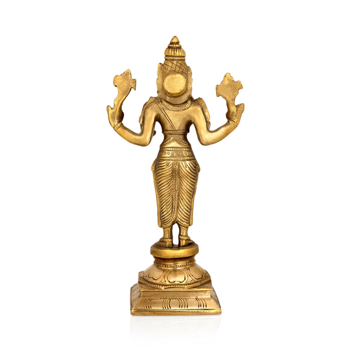 Dasavatharam Set - 9 x 5 Inches | Antique Brass Idol / Dasavatar Statue / Vishnu Avatar for Pooja - Brass Murties