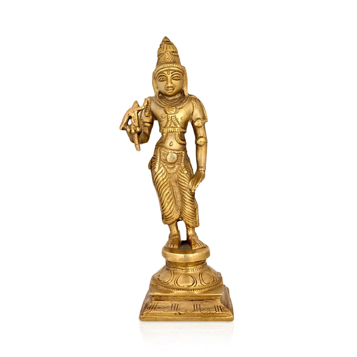 Dasavatharam Set - 9 x 5 Inches | Antique Brass Idol / Dasavatar Statue / Vishnu Avatar for Pooja - Brass Murties