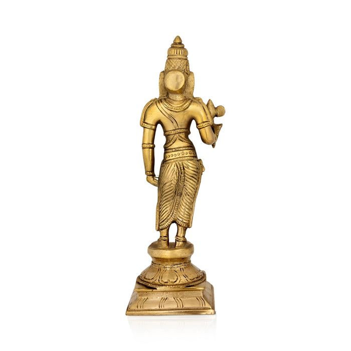 Dasavatharam Set - 9 x 5 Inches | Antique Brass Idol / Dasavatar Statue / Vishnu Avatar for Pooja - Brass Murties