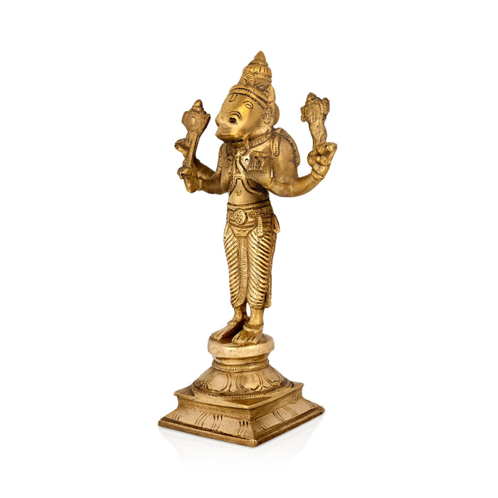 Dasavatharam Set - 9 x 5 Inches | Antique Brass Idol / Dasavatar Statue / Vishnu Avatar for Pooja - Brass Murties