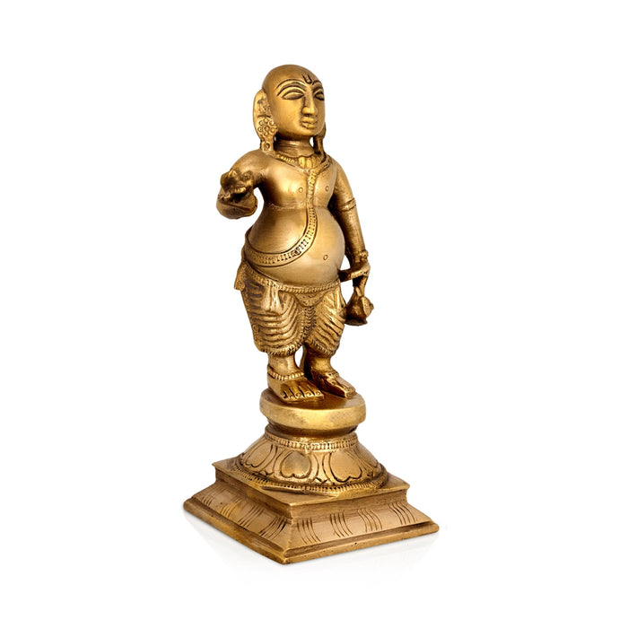 Dasavatharam Set - 9 x 5 Inches | Antique Brass Idol / Dasavatar Statue / Vishnu Avatar for Pooja - Brass Murties