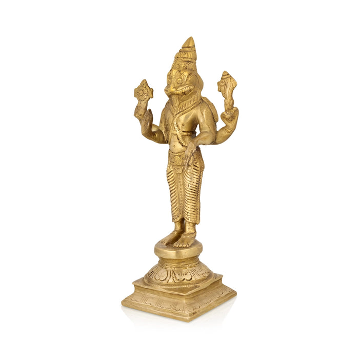 Dasavatharam Set - 9 x 5 Inches | Antique Brass Idol / Dasavatar Statue / Vishnu Avatar for Pooja - Brass Murties