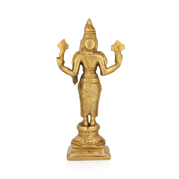 Dasavatharam Set - 9 x 5 Inches | Antique Brass Idol / Dasavatar Statue / Vishnu Avatar for Pooja - Brass Murties