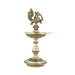 Brass Lamp - 8 x 3 Inches | Antique Brass Diya/ One Mukh Annam Vilakku for Pooja/ 960 Gms Approx - Kuthuvilakku