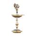 Brass Lamp - 8 x 3 Inches | Antique Brass Diya/ One Mukh Annam Vilakku for Pooja/ 960 Gms Approx - Kuthuvilakku