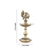 Brass Lamp - 8 x 3 Inches | Antique Brass Diya/ One Mukh Annam Vilakku for Pooja/ 960 Gms Approx - Kuthuvilakku