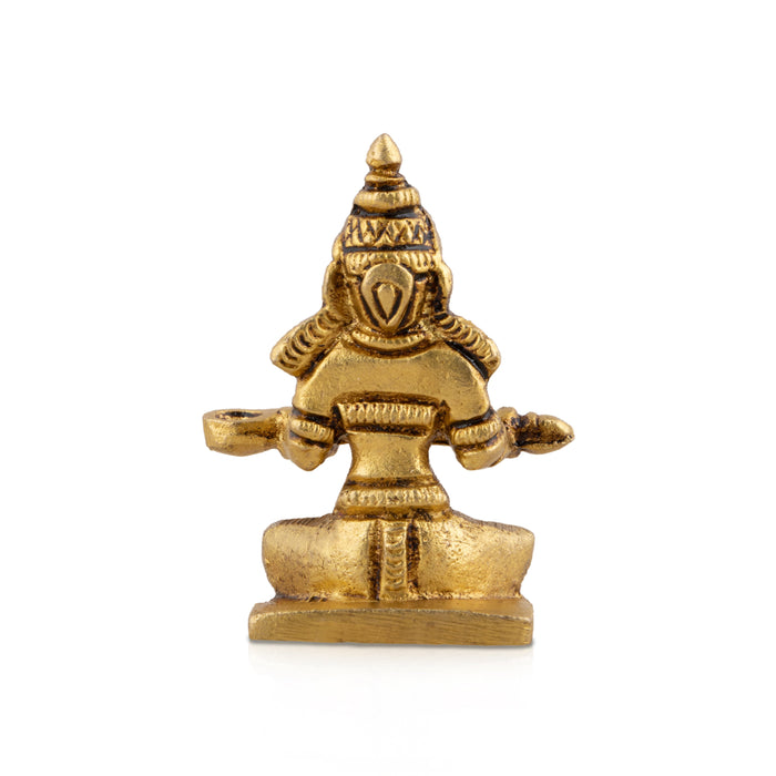 Brass Annapuran Devi Murti - 2.5 Inches | Brass Idol/ Annapoorani Idol/ Annapurna Idol for Pooja