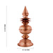 Temple Kalash - 12 x 4.5 Inches | Copper Temple Gopura Kalasam/ Temple Top Kalash - Temple Decoration