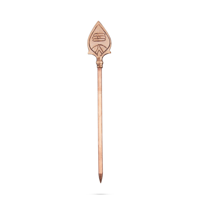Copper Vel - 9 x 1.5 Inches | Copper Murugan Vel / Astra for Deity - Deity Accessories