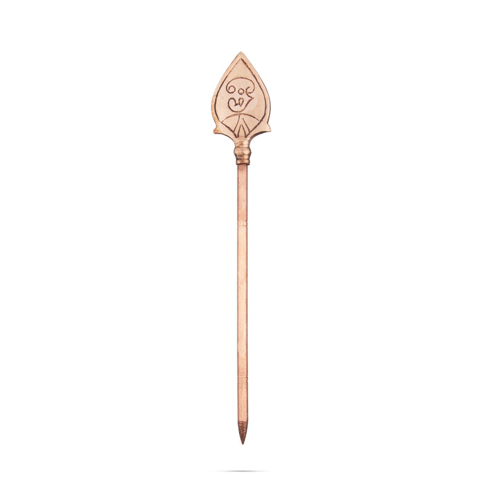 Copper Vel - 9 x 1.5 Inches | Copper Murugan Vel / Astra for Deity - Deity Accessories