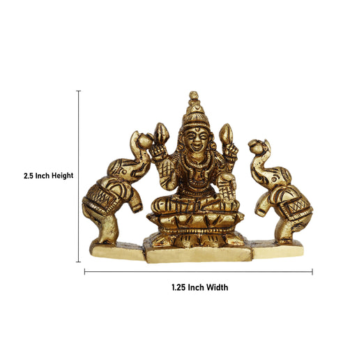 Ashta Lakshmi Statue Set - 8 Pcs - 2.5 Inches | Antique Brass Statue/ Laxmi Murti for Pooja - Brass Murties