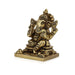 Ganesh Murti Sitting On Bajot - 2.25 X 1.75 Inches | Antique Brass Idol/ Ganpati Murti For Home Pooja - Brass Murties