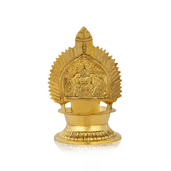 Kamakshi Deepam - 6 x 4 Inches | Brass Lamp/ Kamatchi Vilakku for Pooja - Deity Lamps