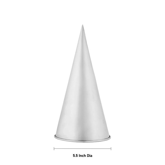 Paruppu Thengai Koodu Set - 5.5 Inches | Stainless Steel Cone/ Wedding Seer Cone Set for Marriage & Pooja Decor