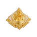 Maha Meru - 4 x 4 Inches | Gold Polish Sri Yantra/ Sri Chakra Maha Meru for Pooja/ 1.460 Kgs Approx - Maha Meru & Yantra
