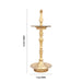 7 Face Lamp - 14 x 7 Inches | Brass Vilakku/ Karaikudi Seven Face Kuthu Vilakku for Pooja/ 980 Gms Approx - Kuthuvilakku