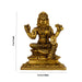 Bala Tripura Sundari Devi Sitting On Base - 5 x 3.5 Inches | Antique Brass Idol/ Bala Tripura Sundari Idol - Brass Murties