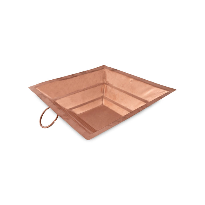 Havan Kund With Handle - 5 x 15 Inches | Copper Agnihotra/ Hawan Kund for Pooja - Havan Kund