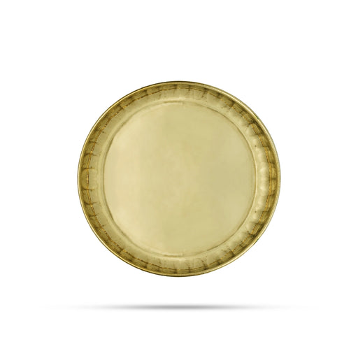 Brass Plate - 0.5 x 4.5 Inches | Bobby Design Thali Plate/ Pooja Plate for Home - Pooja Plate & Tray